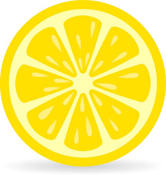 بردار آیکون برش لیمو بر روی زمینه سفید نماد لیمو پرتقال تازه ترش