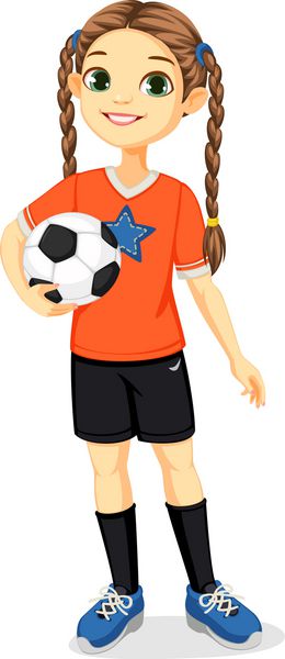 جوان دختر فوتبالیست تصویر دختر