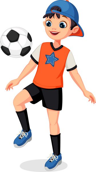 تصویر جوان پسر فوتبالیست جوان
