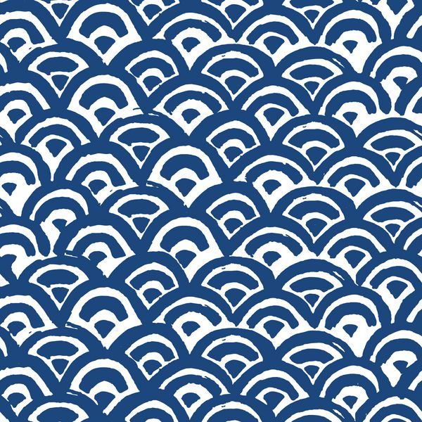 امواج دریا batik indigo الگوی بدون درز Shibori طراحی ژاپنی پارچه