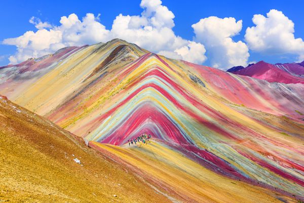 Vinicunca Region Cusco پرو مونتانا د Siete Colores یا Mountain Rainbow