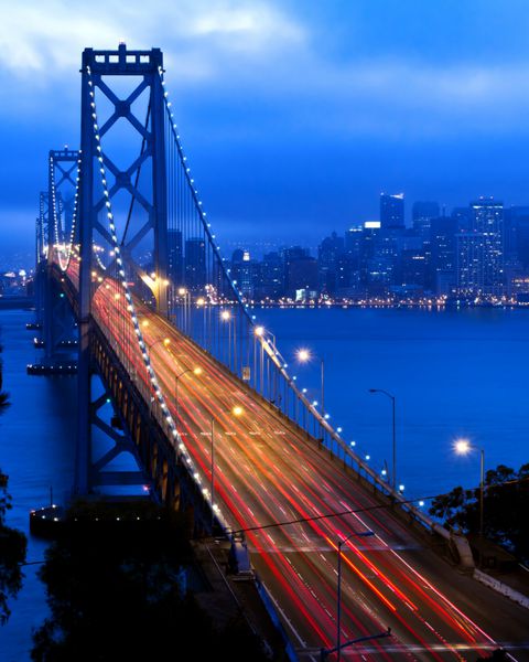خلیج پل و سان فرانسیسکو در شب
