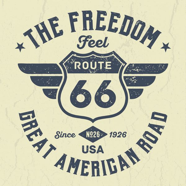 رول 66 Feel the Freedom Design Tee برای چاپ