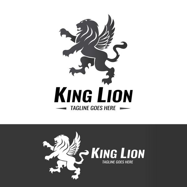 قالب لوگوی طراحی شیر شاه عنصر برای هویت نام تجاری تصویر برداری