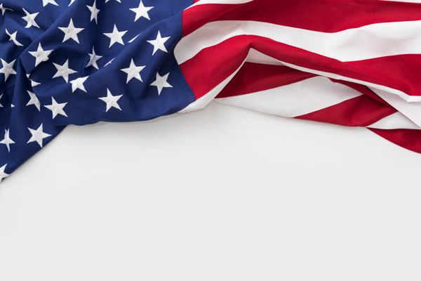 پرچم آمریکا برای روز یادبود روز چهارم ژوئیه یا روز کارگر