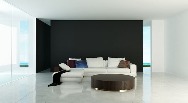 طراحی داخلی سالن های مدرن و اتاق نشیمن و بافت دیوار بتنی 3D ارائه جدید صحنه مدل جدید