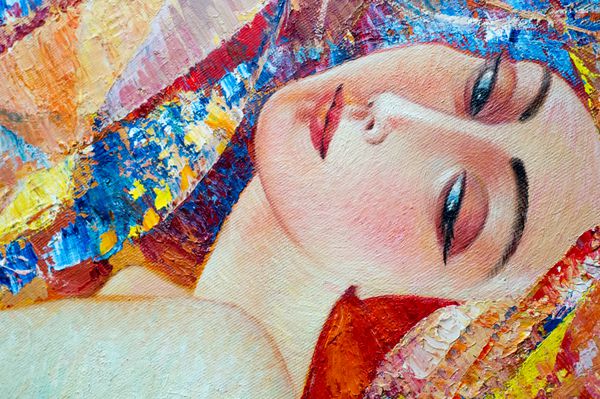 بوم روغن نقاشی توسط هنرمند نقاشی شده است نقاشی به نام دلتنگی است پرتره زن زن ارمنی