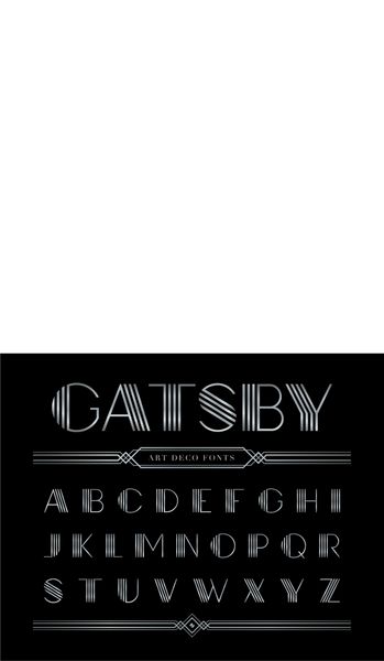 بردار فونت Gatsby و حروف الفبا مجموعه نامه نقره ای