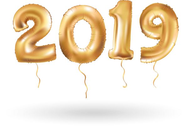 بالن نامه طلای فلزی سال 2019 سال نو مبارک بالن تعداد طلا توپ شماره بالون هوا پر شده است بالون سال نو برای دکوراسیون جشن تبریک