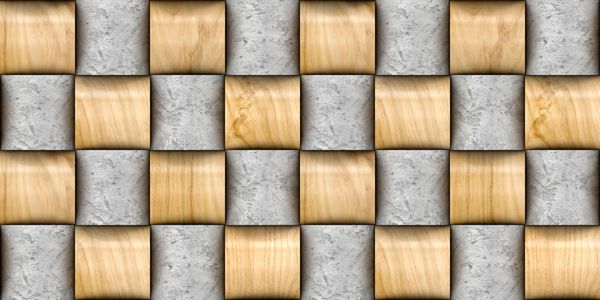 کاشی های دیواری بتنی سه بعدی چوب بلوط چوب و بتن بافت با وضوح بدون درز واقعی
