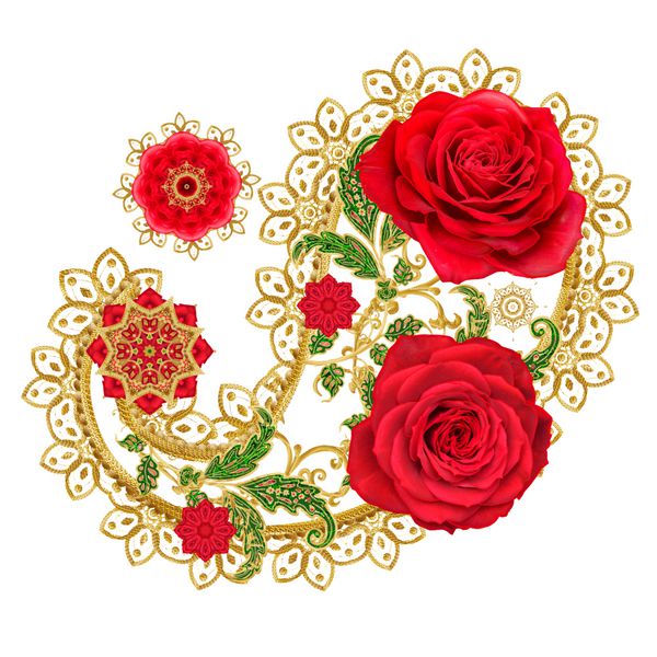 عناصر دکور پیزلی خیار طلایی هند پسته گل های تلطوح بافندگی آجری توری الگوی بسته بندی پارچه ای شرقی طراحی