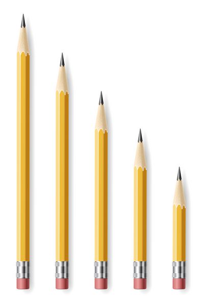 مداد سرامیک های مختلف بر روی زمینه سفید