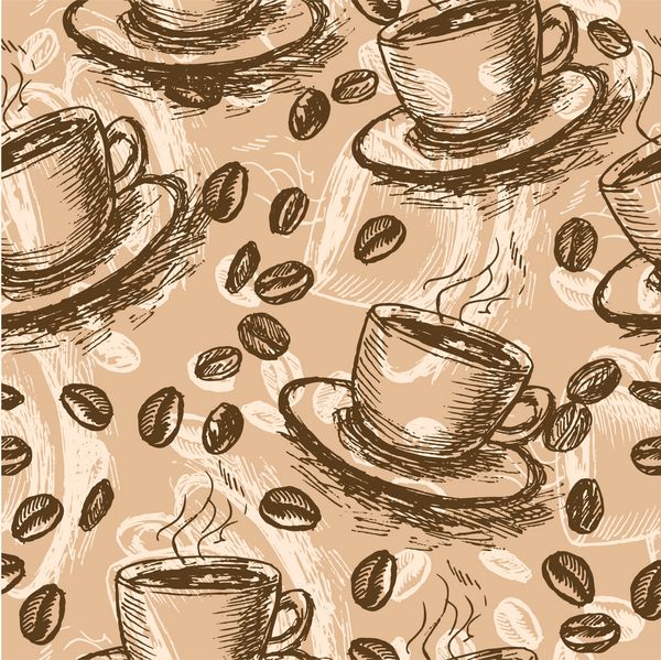 الگوی قهوه بدون درز