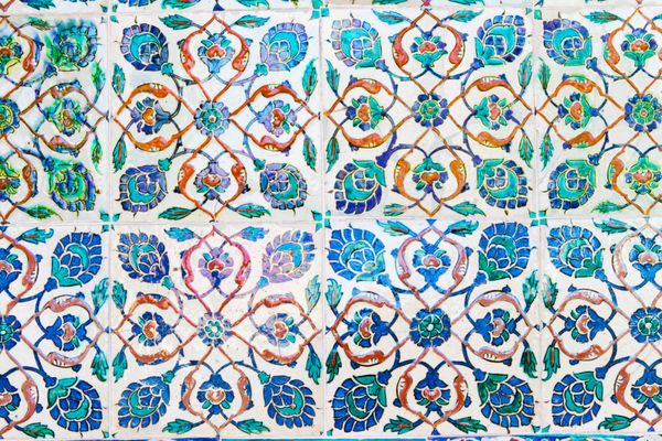 کاشی های آبی دست ساز از کاخ توپکاپی
