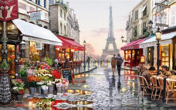 نقاشی عشق را زیر باران باید جست