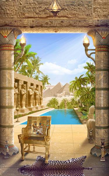 پوستر دیواری سه بعدی قصر قدیمی در مصر