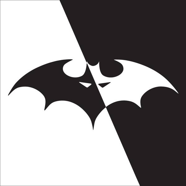 لوگوی خفاش سیاه و سفید بتمن