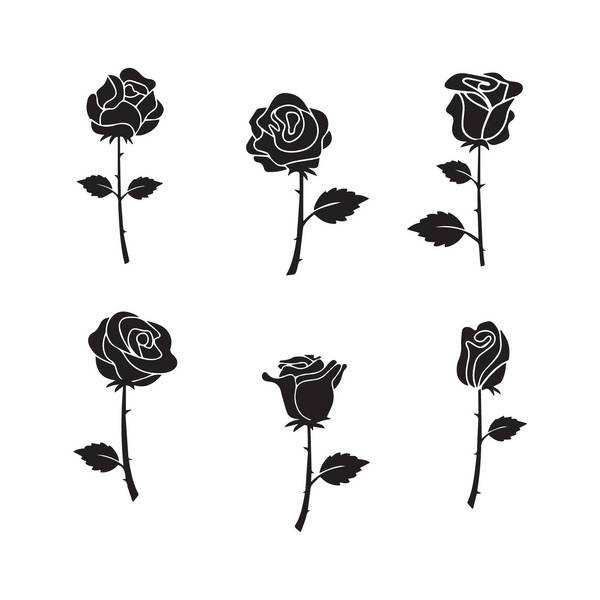 گل های رز سیاه سفید