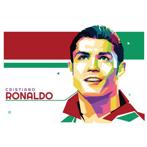 رونالدو با تم پرچم پرتغال