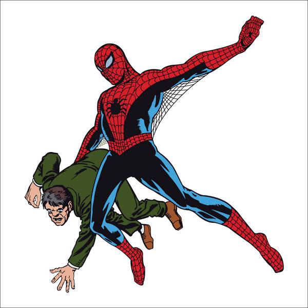 مرد عنکبوتی در حال نجات دادن قربانی