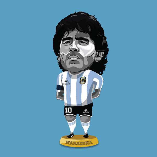 تندیس مارادونا در لباس تیم ملی فوتبال آرژانتین
