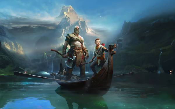 کراتوس و فرزندنش سوار بر قایق