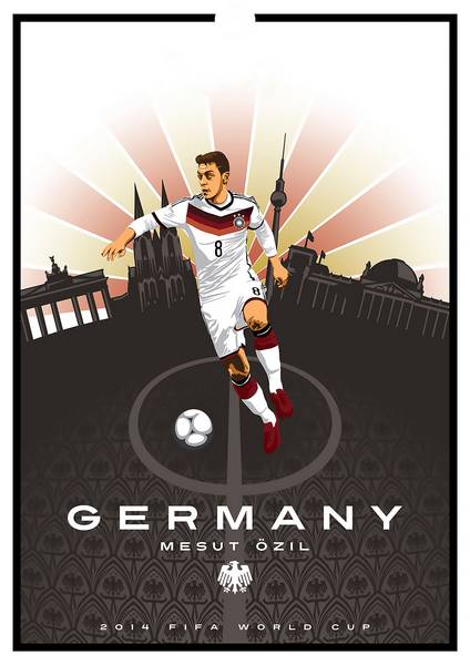 پوستر مسوت اوزیل در تیم ملی فوتبال آلمان
