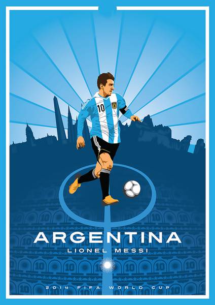 پوستر مسی در تیم ملی فوتبال آرژانتین