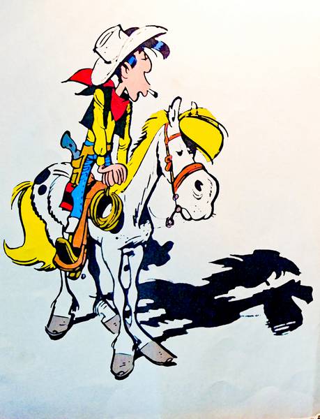 لوک خئش شانس سوار بر اسب از کنار