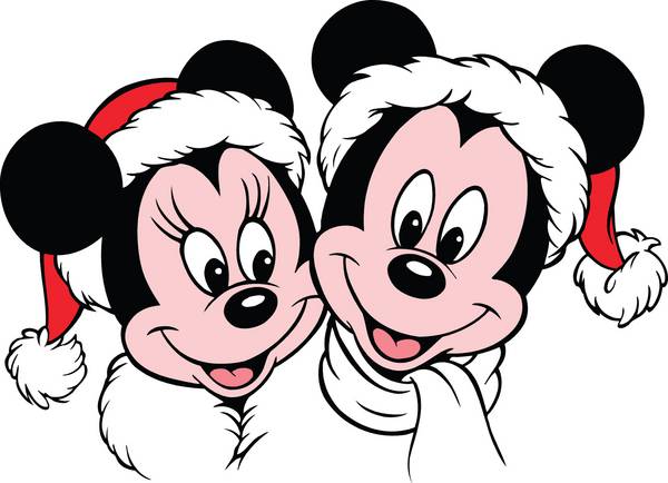 میکی و مینی در لباس بابانوئل