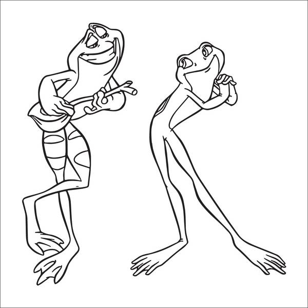 نقاشی دو قورباغه در حال شادی