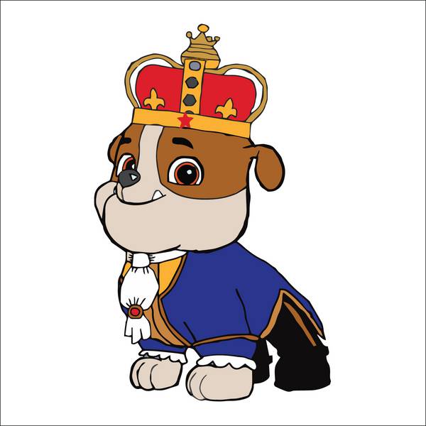 رابل در لباس سلطنتی از سگ های نگهبان
