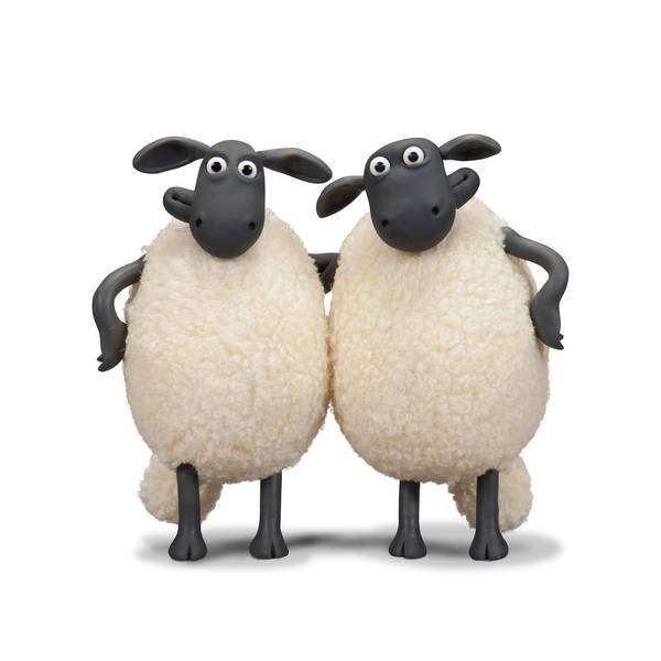 دو گوسفند در ژست دوستانه در کارتون بره ناقلا
