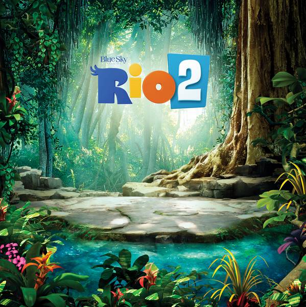 پوستر ریو در جنگل و لوگوی کارتون