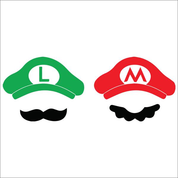 کلاه و سیبیل سوپر ماریو و لویجی
