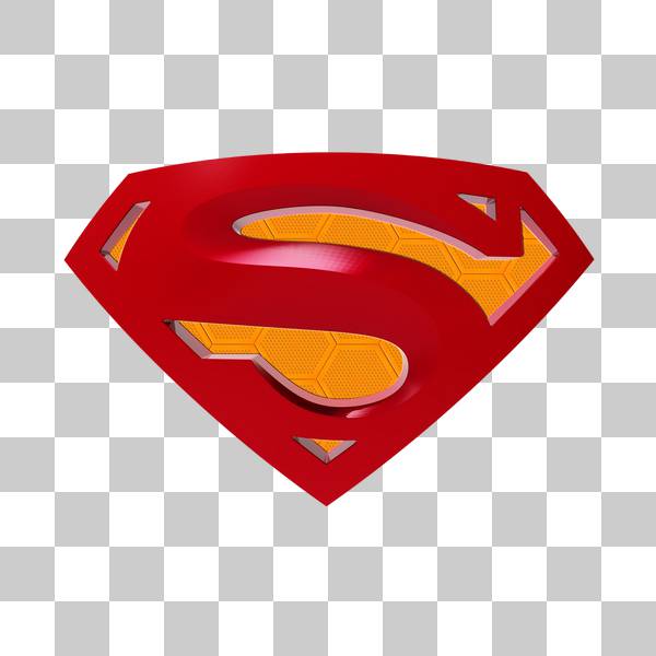 لوگوی سوپرمن در زمینه ی شفاف