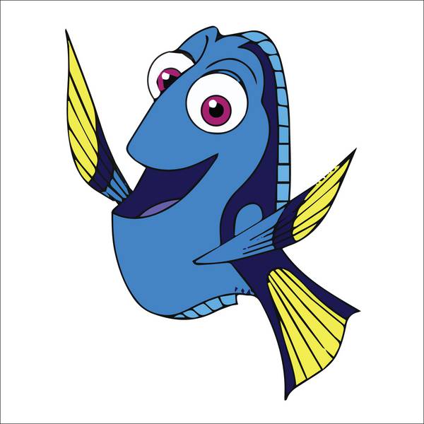 وکتور ماهی آبی رنگ در جستجوی نیمو