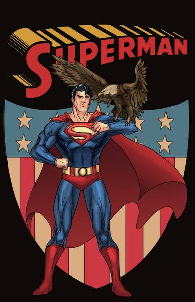 پوستر سوپرمن و پرچم آمریکا