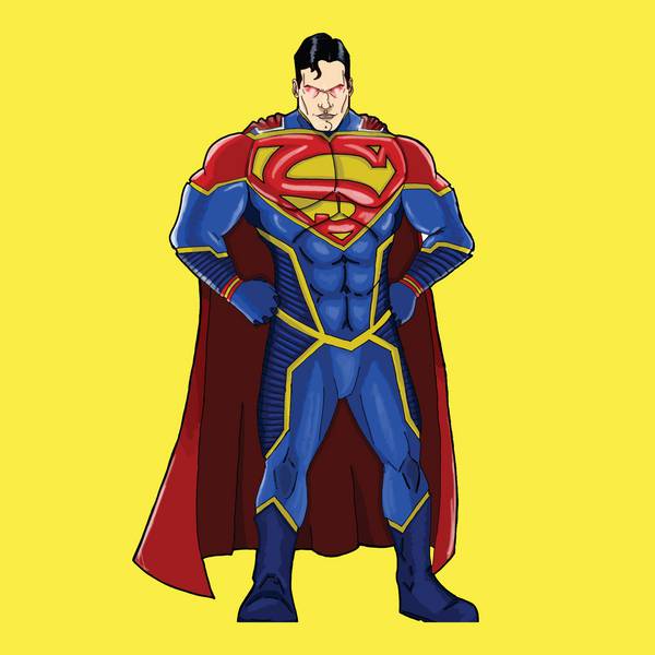 سوپرمن در زمینه ی زرد