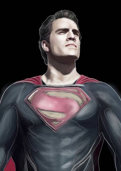 سوپرمن در زمینه ی سیاه