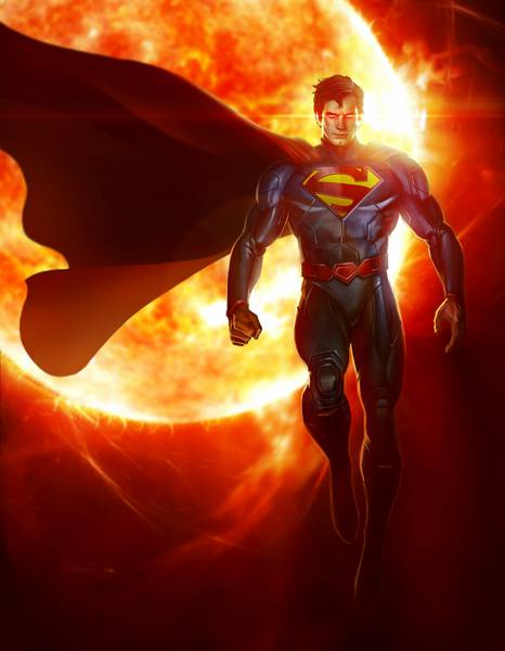 پوستر سوپرمن نزدیک خورشید