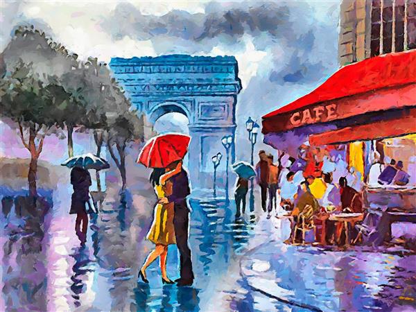نقاشی عشق در پاریس اثر سلیتو مدیروس
