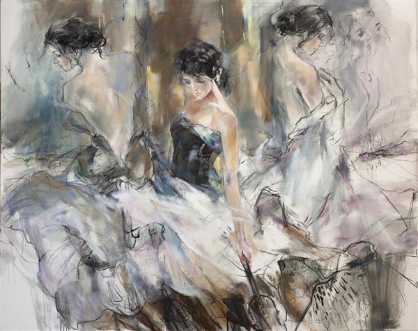 معاشقه با ویولن اثر آنا رازوموسکایا نقاشی