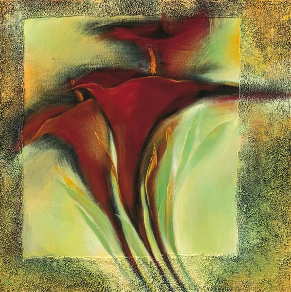 گل های قرمز نقاشی اثر النا فیلاتوف