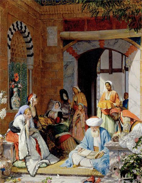 دعا و باورهای دینی بیمار را نجات خواهد داد نقاشی اثر فردریک آرتور بریجمن 