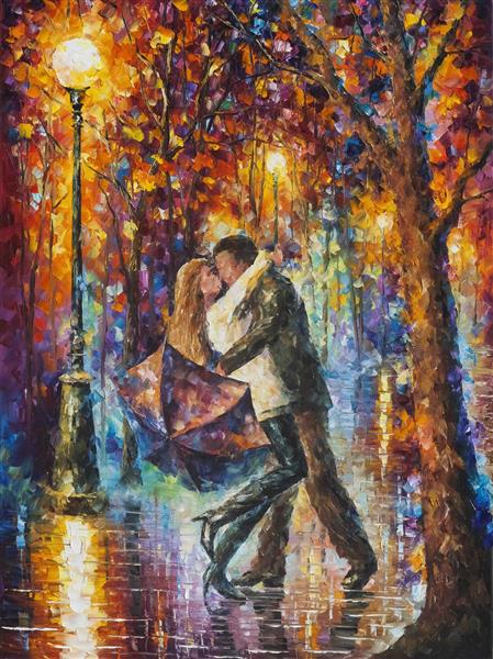 نقاشی عشق و چتر اثر لئونید افرموف