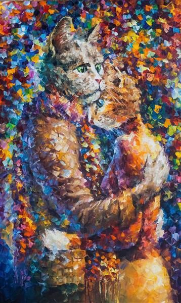 نقاشی عشق گربه ها اثر لئونید افرموف