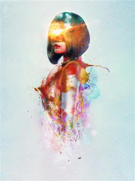 زن رنگارنگ زیبا اثر ماریو سانچز نوادو