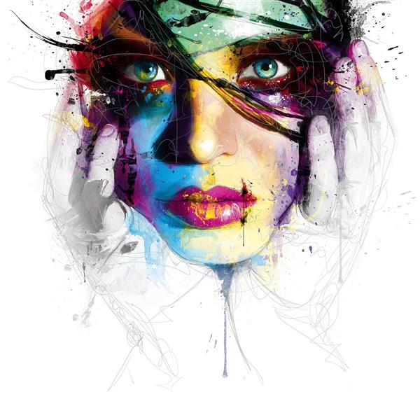 پرتره رنگارنگ زن جوان اثر پاتریس مورسیانو