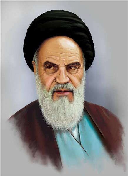 امام خمینی نقاشی و تصویرسازی چهره